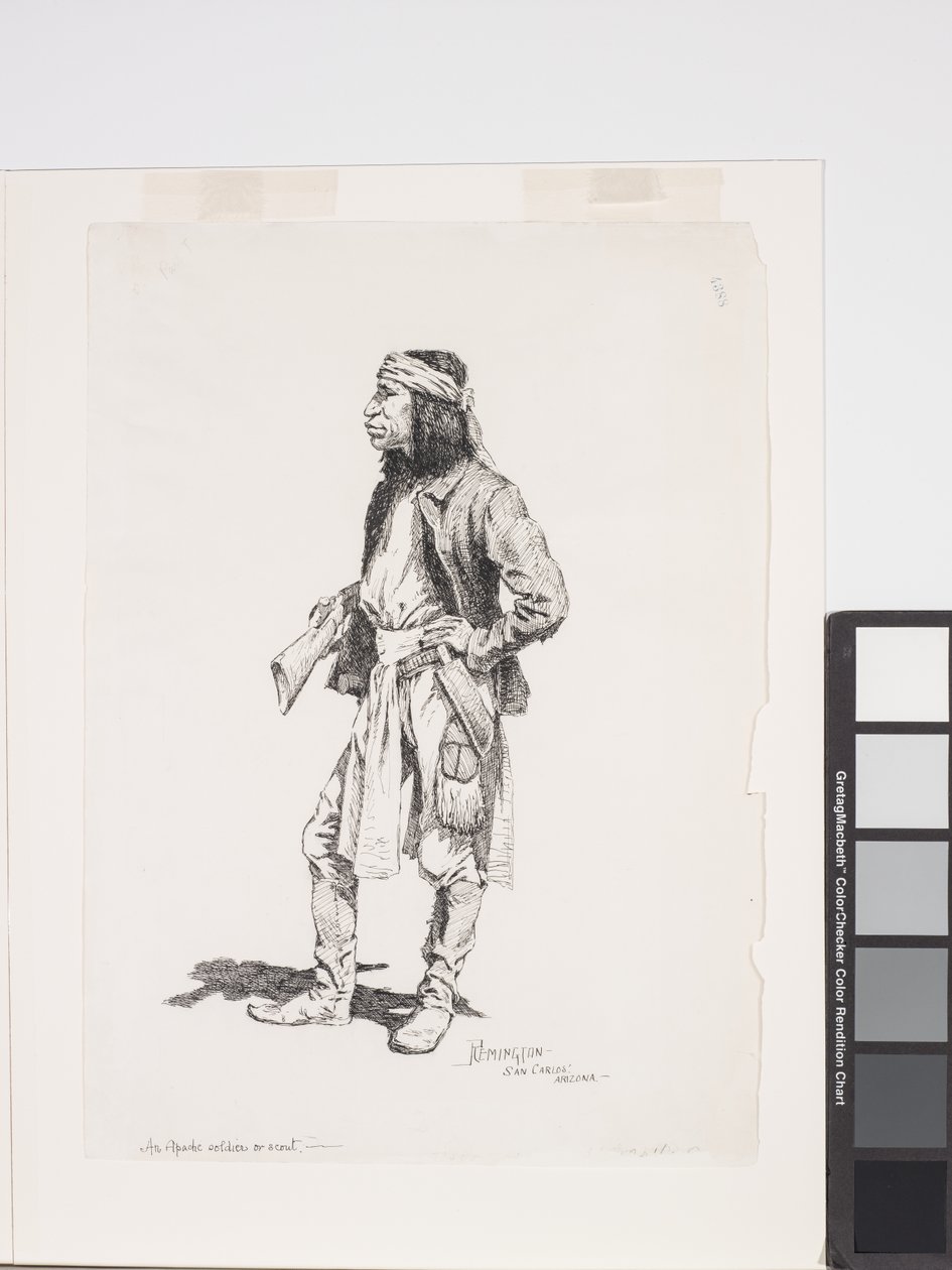 Un soldado apache o explorador de Frederic Remington