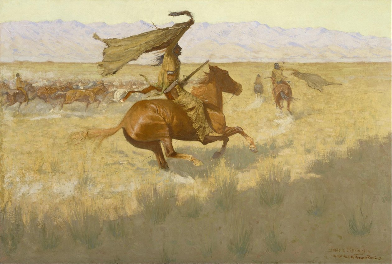 Cambio de propietario (La estampida; Ladrones de caballos) de Frederic Remington