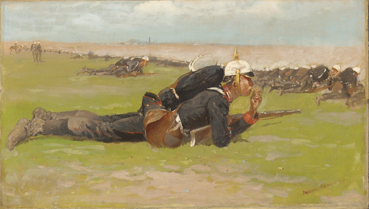 Ejercicio de campo para la infantería prusiana de Frederic Remington