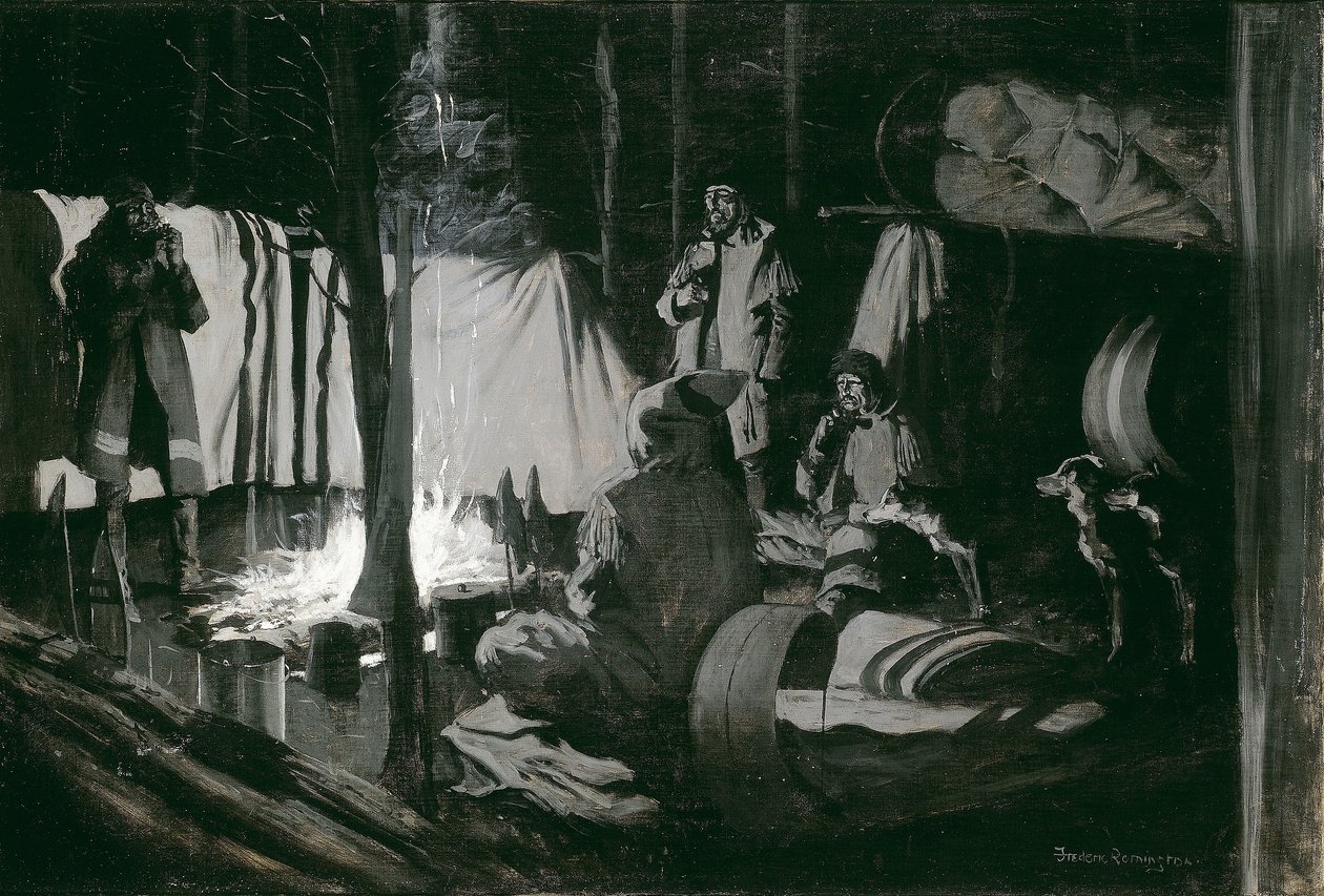 Primer y mejor campamento del viaje de Frederic Remington