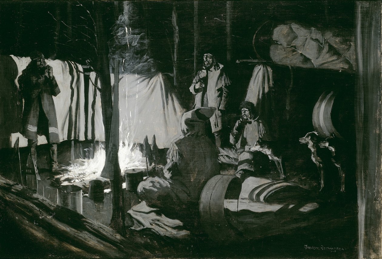 Primer y mejor campamento del viaje de Frederic Remington