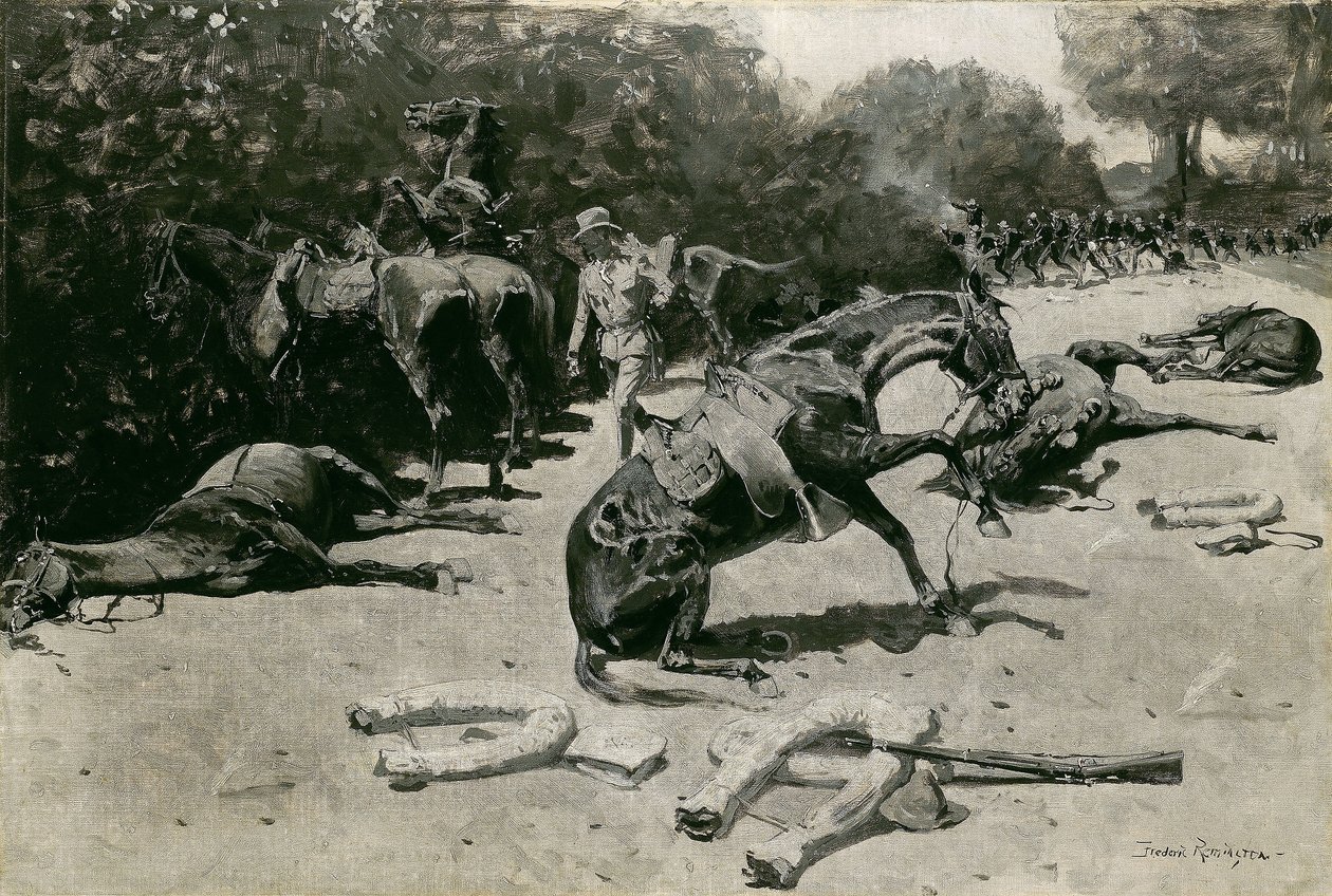 Cómo los caballos murieron por su país en Santiago de Frederic Remington