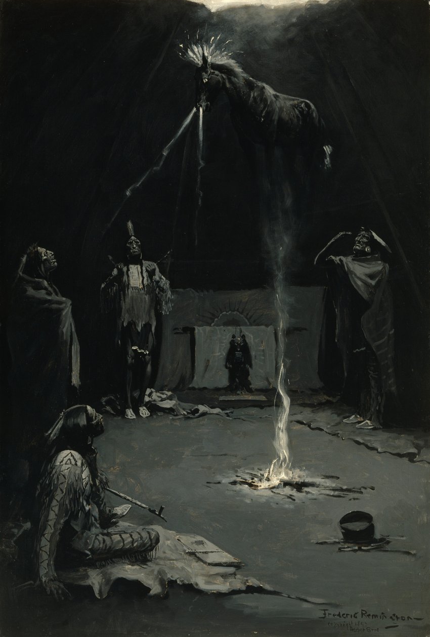 Dios indio del fuego (El viaje del caballo medicinal) de Frederic Remington