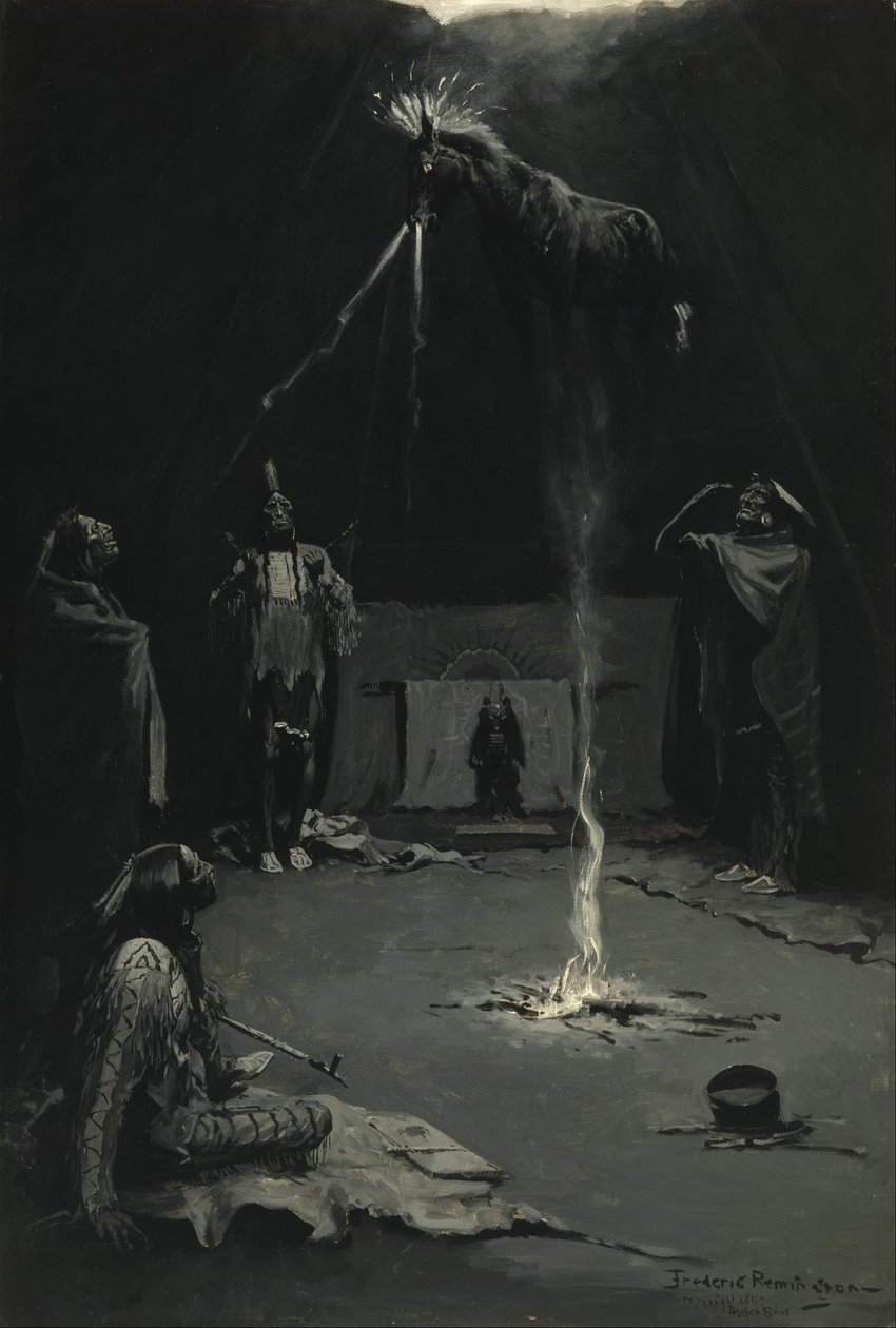 Dios indio del fuego (El viaje del caballo medicinal) de Frederic Remington