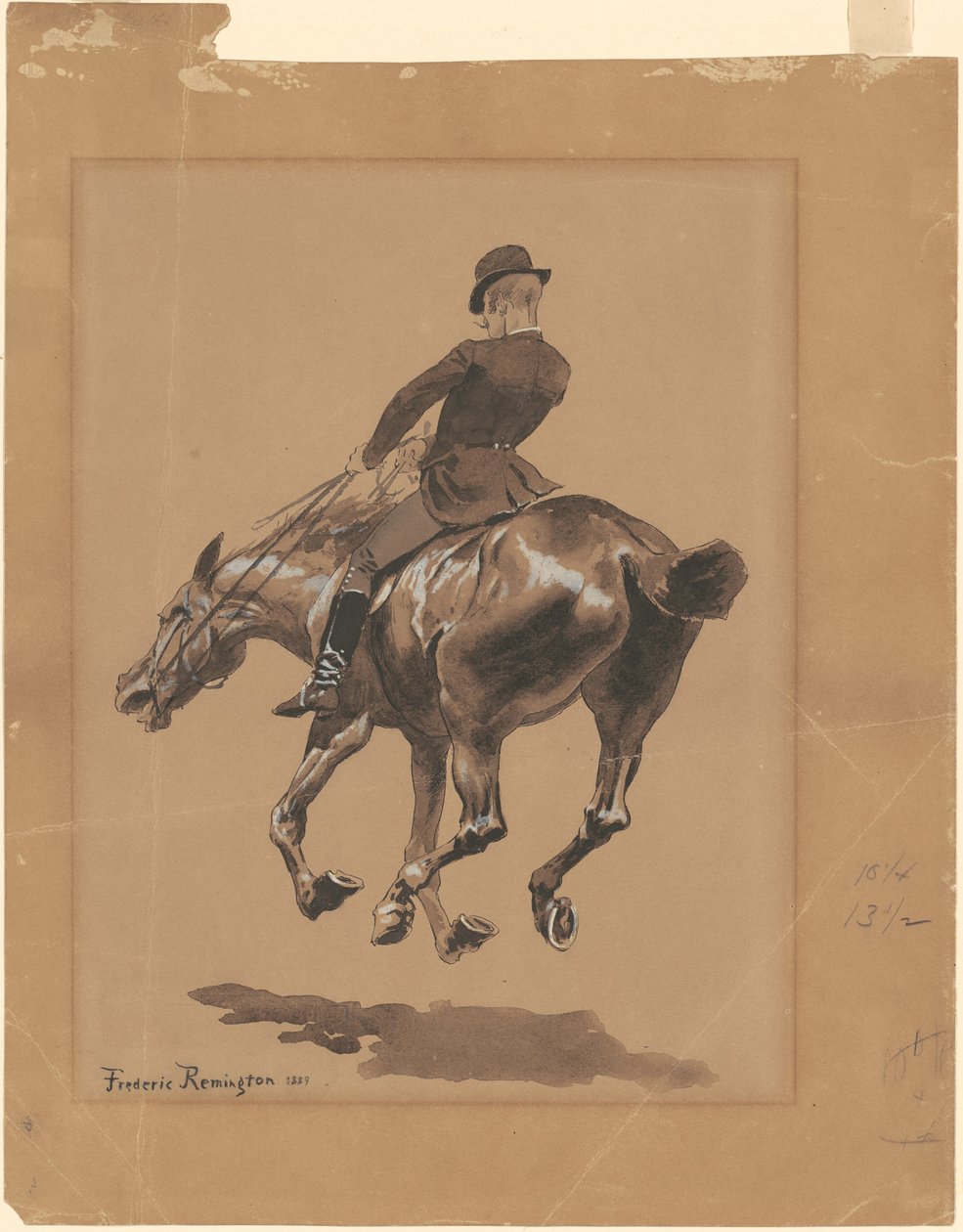 En el sendero de brida, Central Park, Nueva York de Frederic Remington