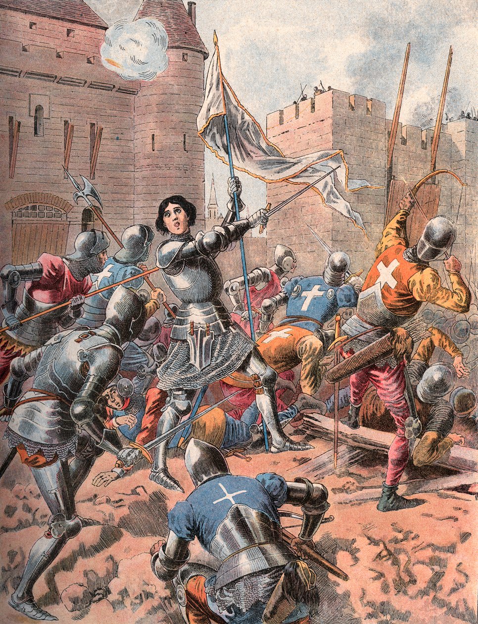 Juana de Arco en el Sitio de Orleans. de Frederic Theodore Lix