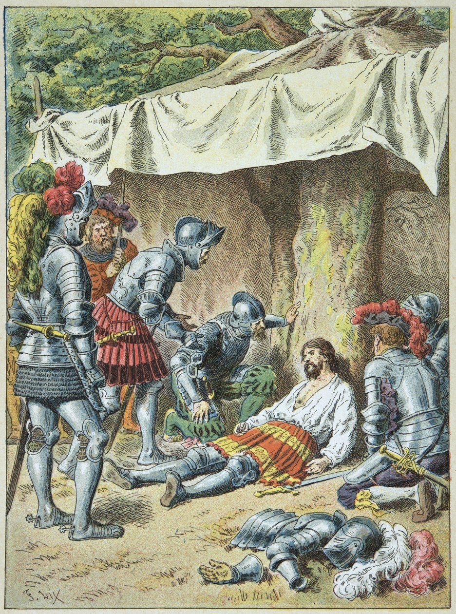 Caballero Bayard murió el 30 de abril de 1524 en Romagnano de Frederic Theodore Lix