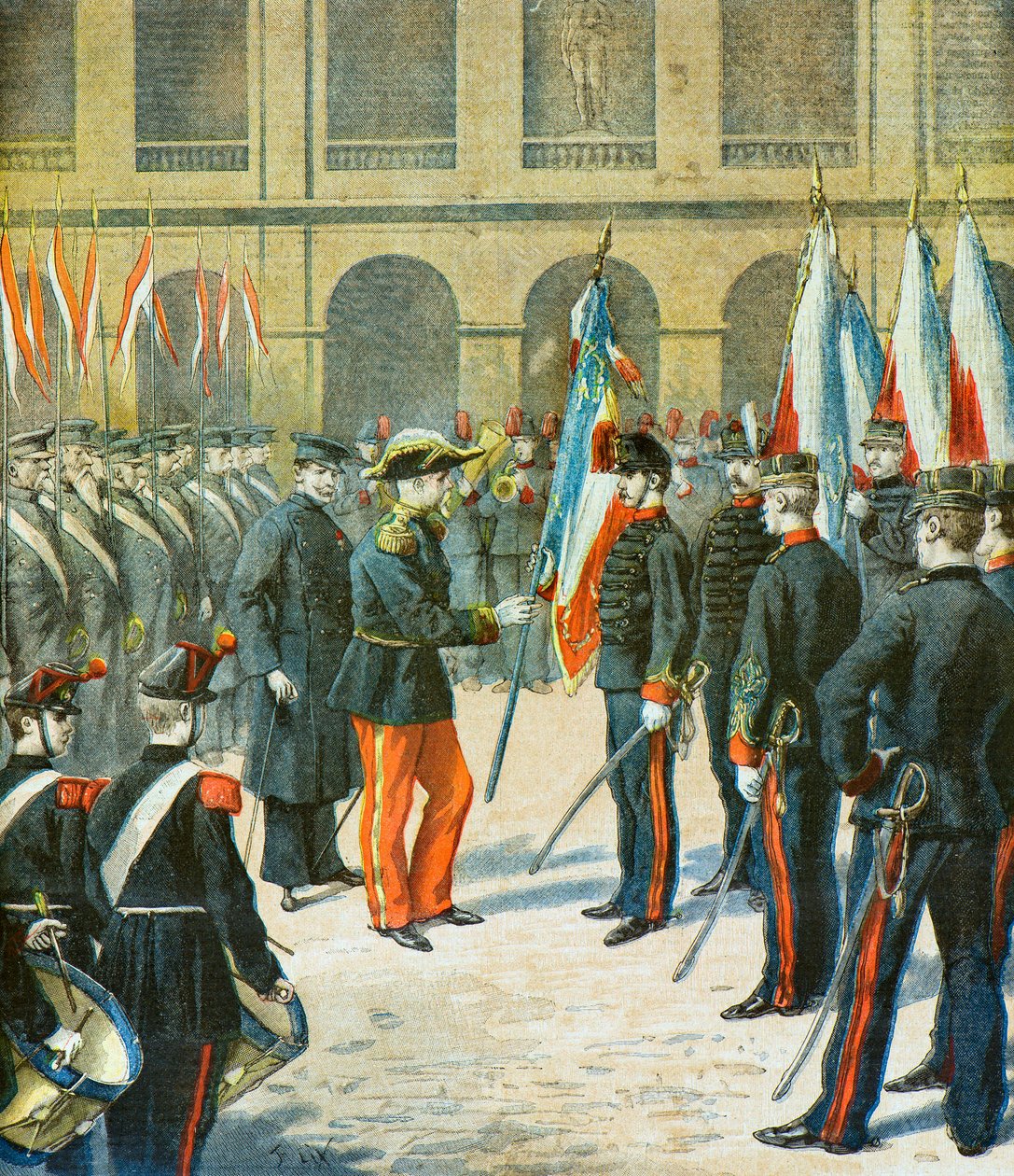 Presentación de banderas de Frederic Theodore Lix