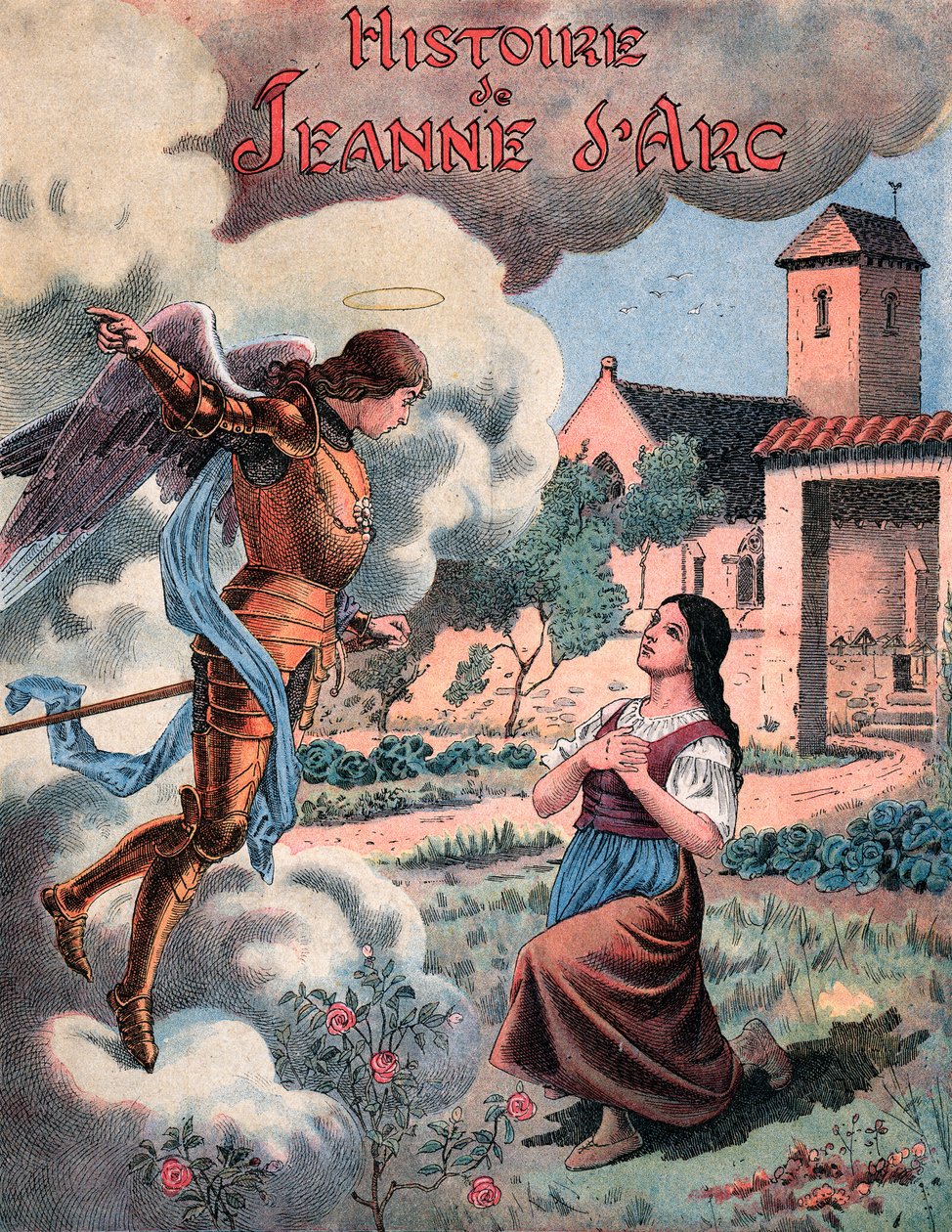 La llamada de Juana de Arco por el Arcángel Miguel. de Frederic Theodore Lix