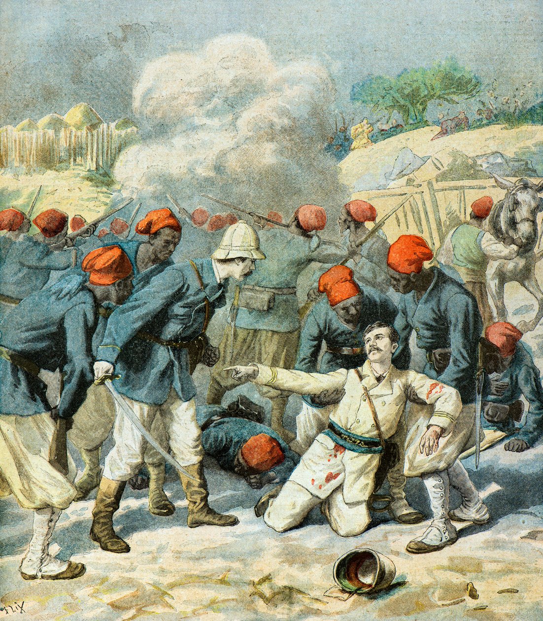 La muerte del teniente Lecerf en la batalla de Napa de Frederic Theodore Lix