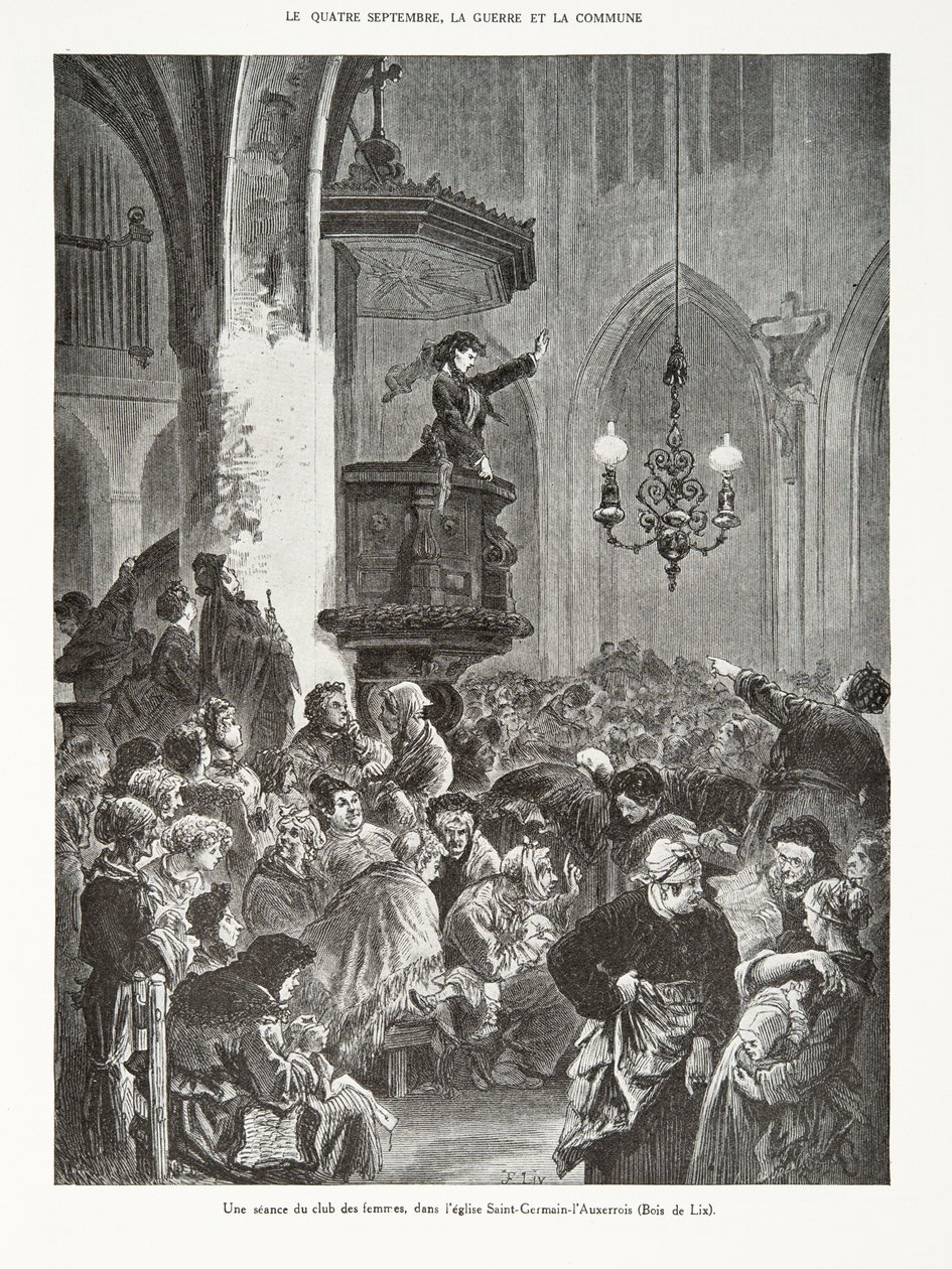 Una sesión del club de mujeres, en la iglesia Saint-Germain-l