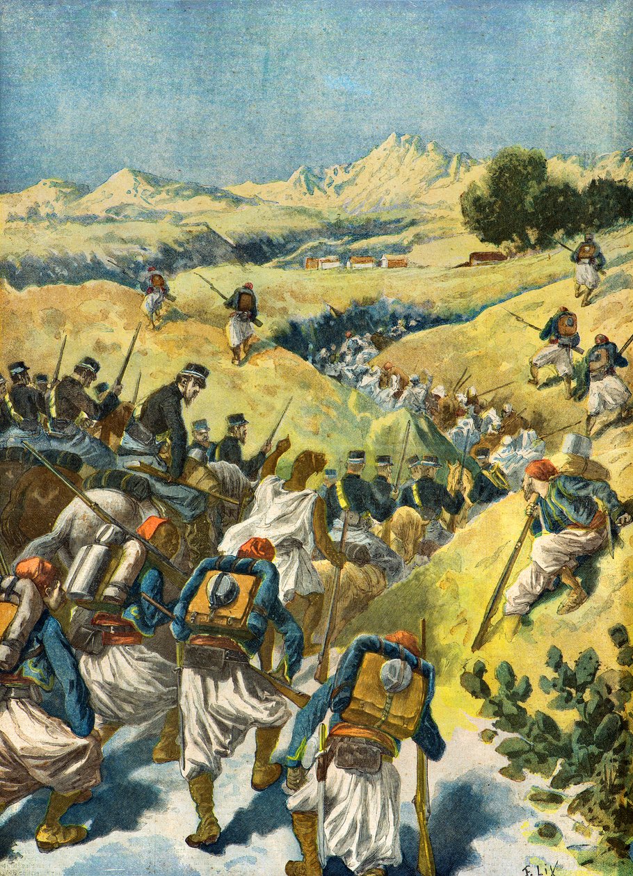 el ejército francés a la búsqueda de Arezki El Bachir de Frederic Theodore Lix