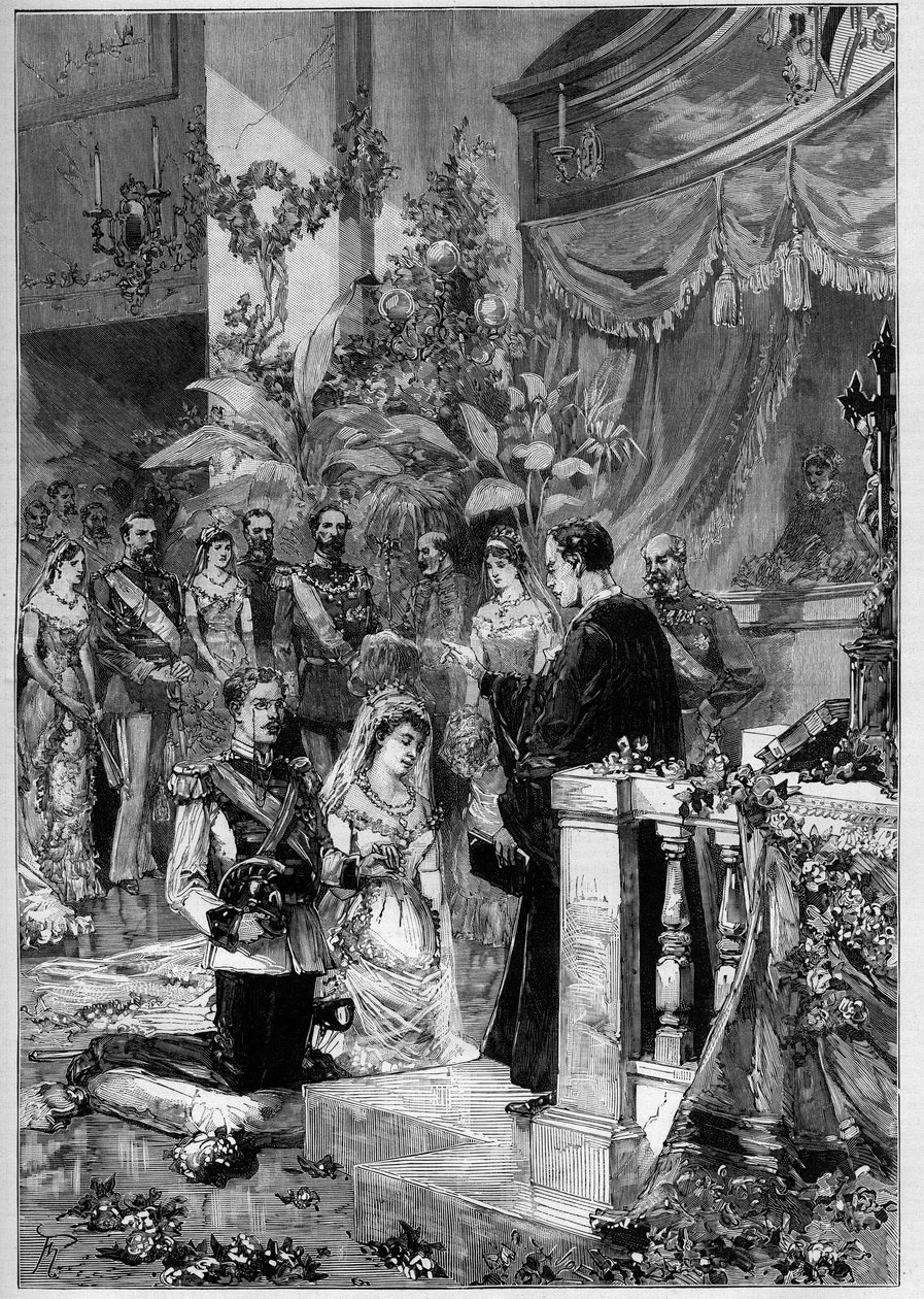 Matrimonio luterano del Príncipe Gustavo de Suecia (Oscar Gustaf Adolf) de Frederic de Haenen