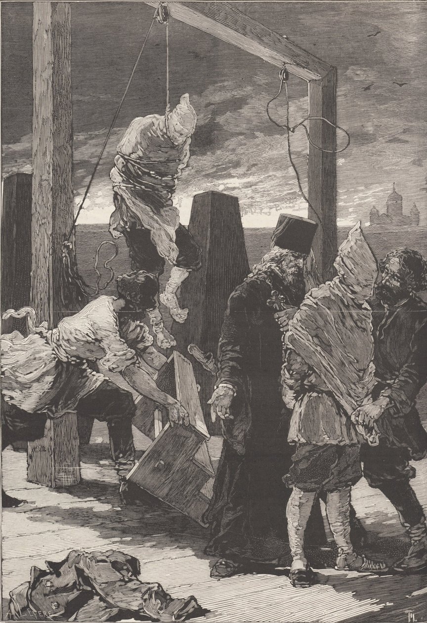 La ejecución de Alexander Kvyatkovsky y Andrey Presnyakov el 16 de noviembre de 1880 de Frederic de Haenen