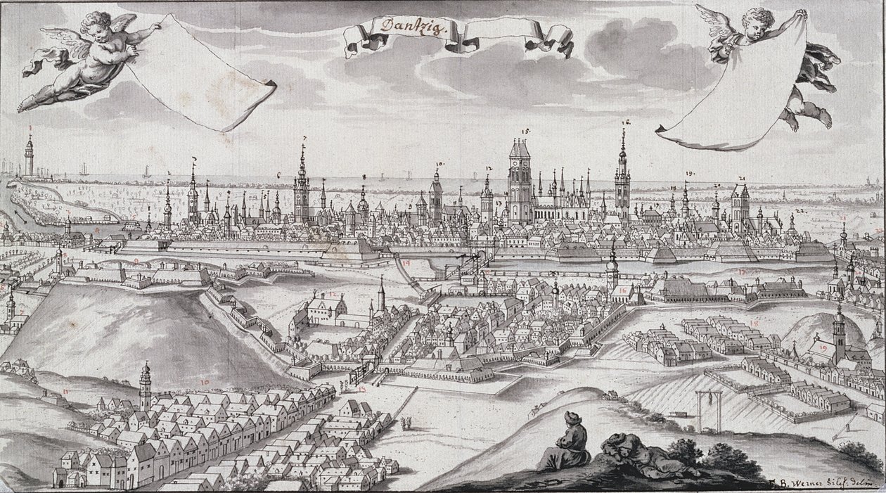 Panorama de Gdansk de Frederich Wener