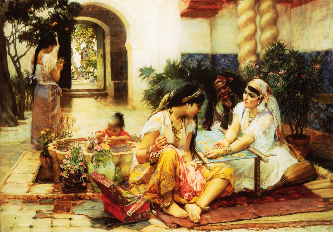 En un pueblo El Biar Argelino de Frederick Arthur Bridgman