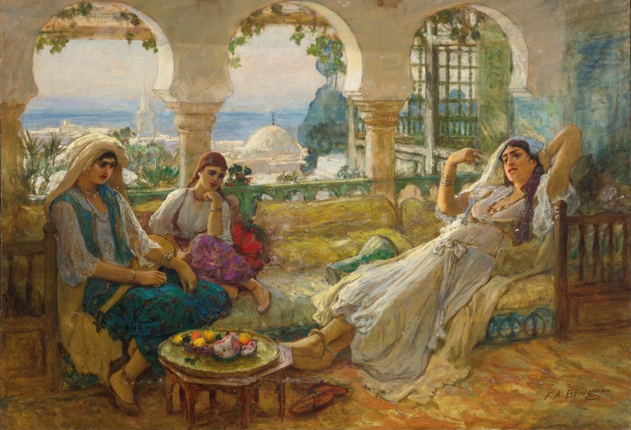 En la terraza de Frederick Arthur Bridgman