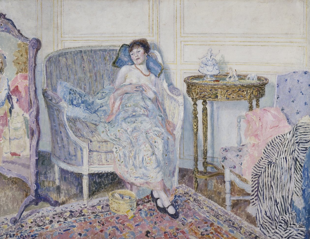 En el tocador, c.1914 de Frederick Carl Frieseke