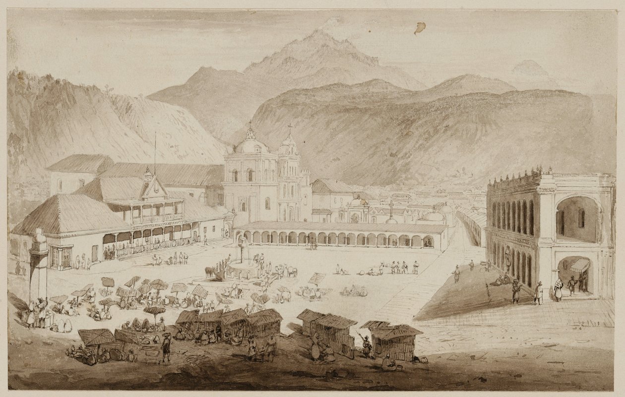 Ciudad de Quezaltenango, América Central de Frederick Catherwood