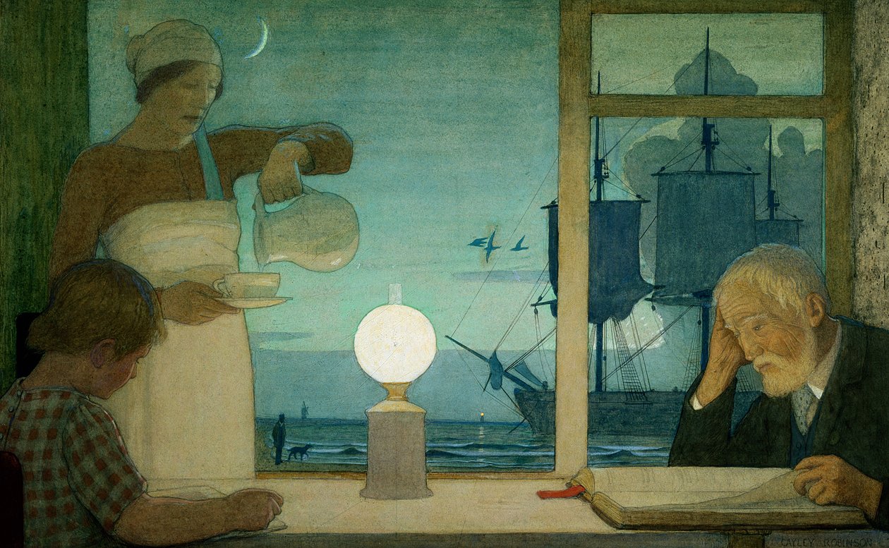 El día de descanso, c.1926 de Frederick Cayley Robinson