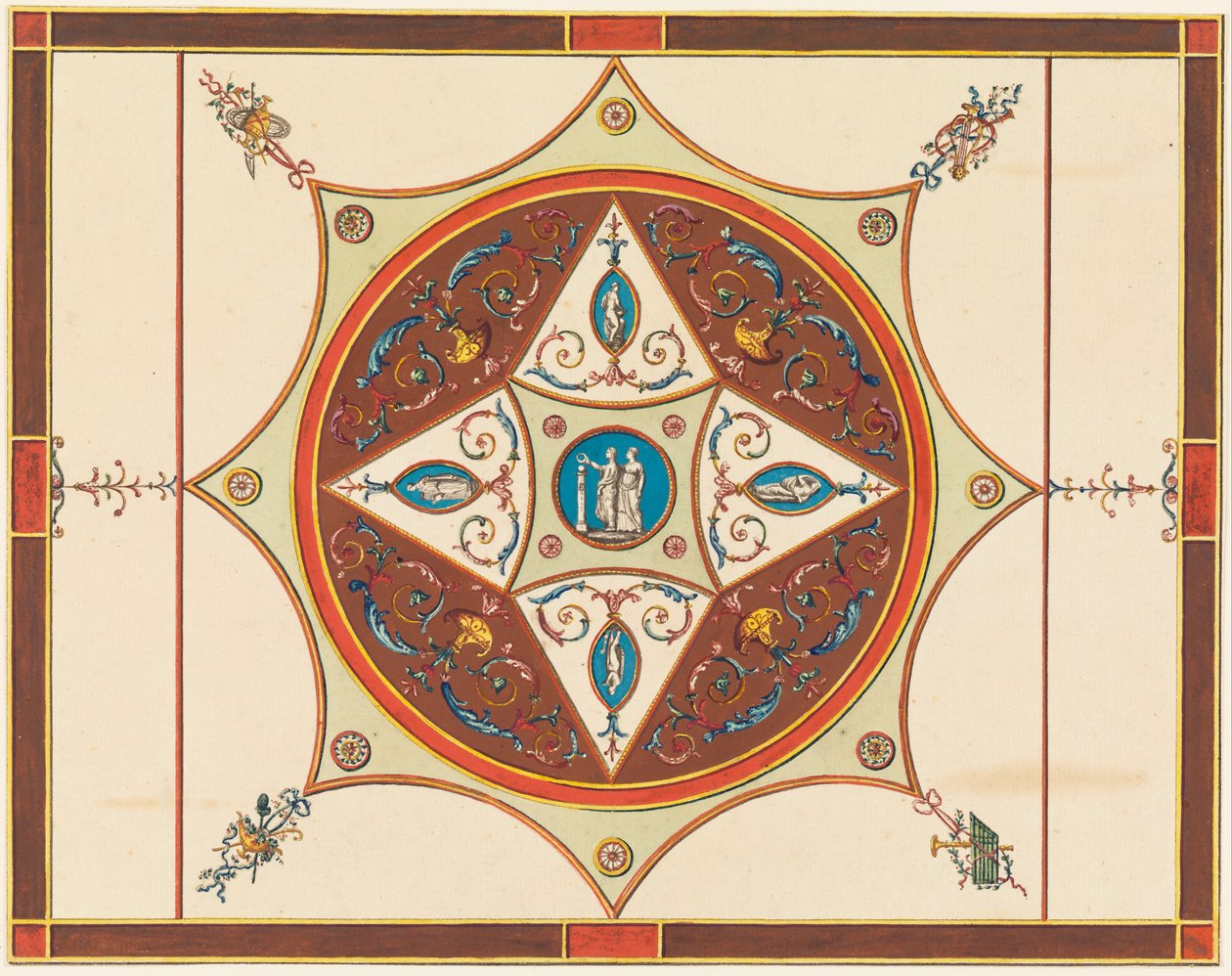 Diseño para un Techo Pintado de Frederick Crace