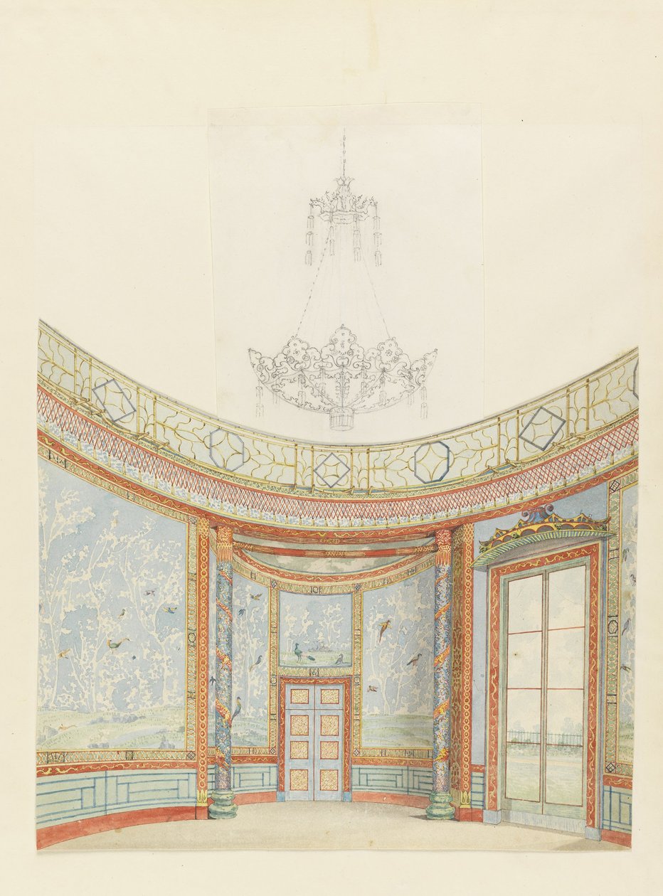Diseño para la decoración del salón, el Pabellón Real, Brighton de Frederick Crace