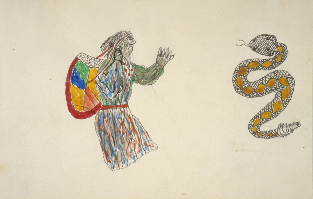 Hombre y serpiente de Frederick Gokliz