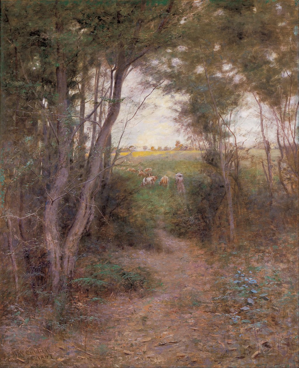 Un claro de ti-tree de Frederick McCubbin