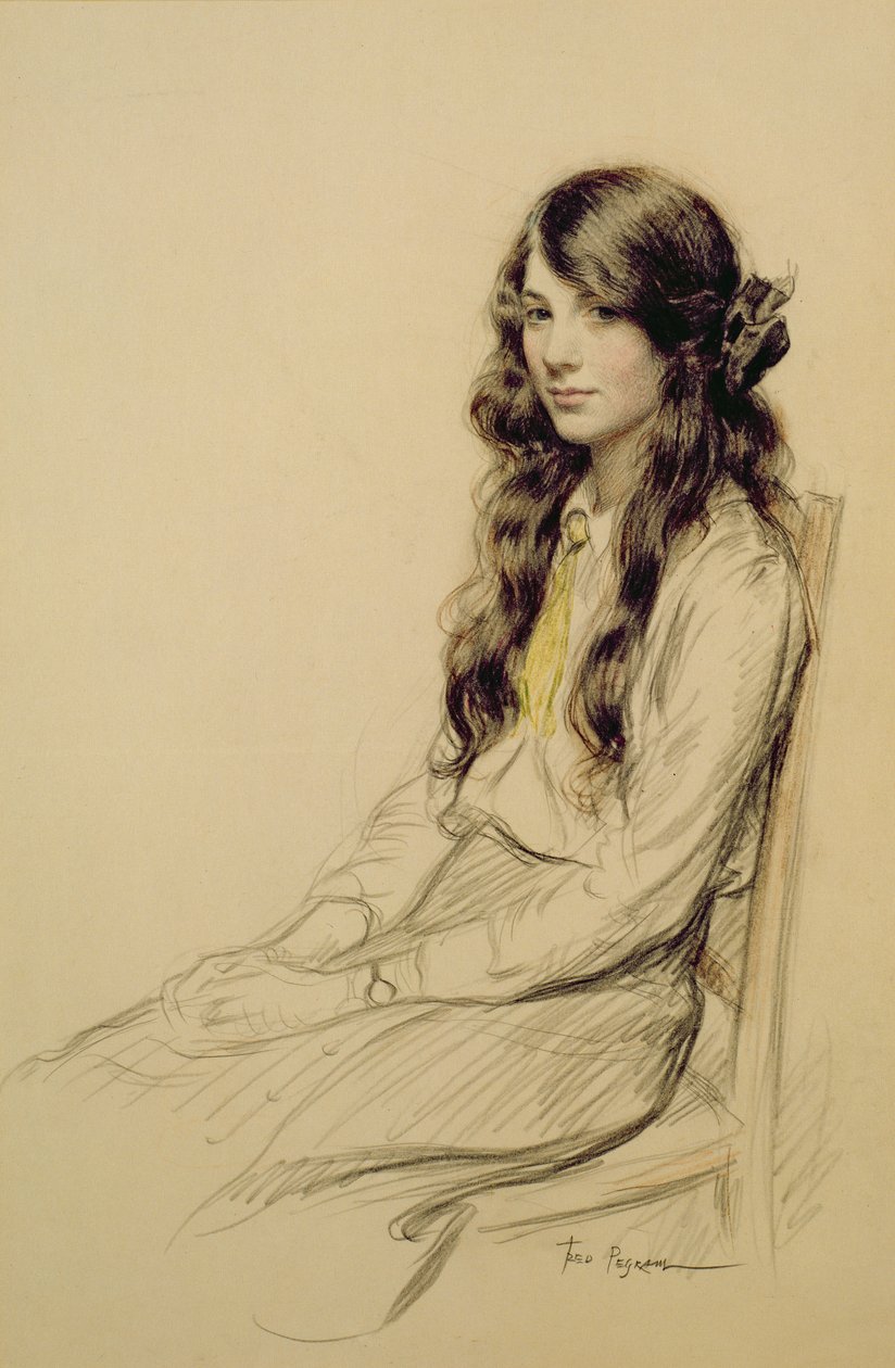 Retrato de una niña de Frederick Pegram