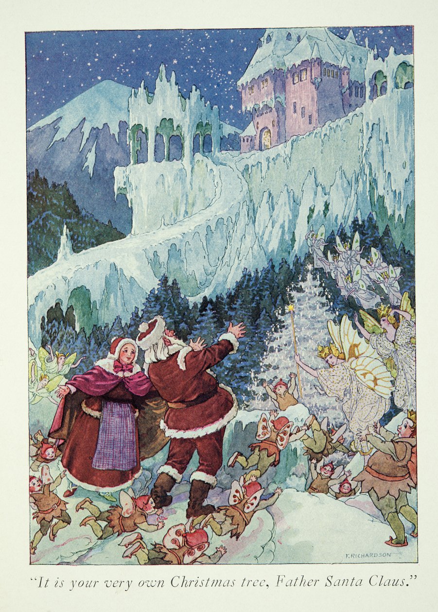 Ilustración de Una Visita a la Tierra de Santa Claus de Frederick Richardson