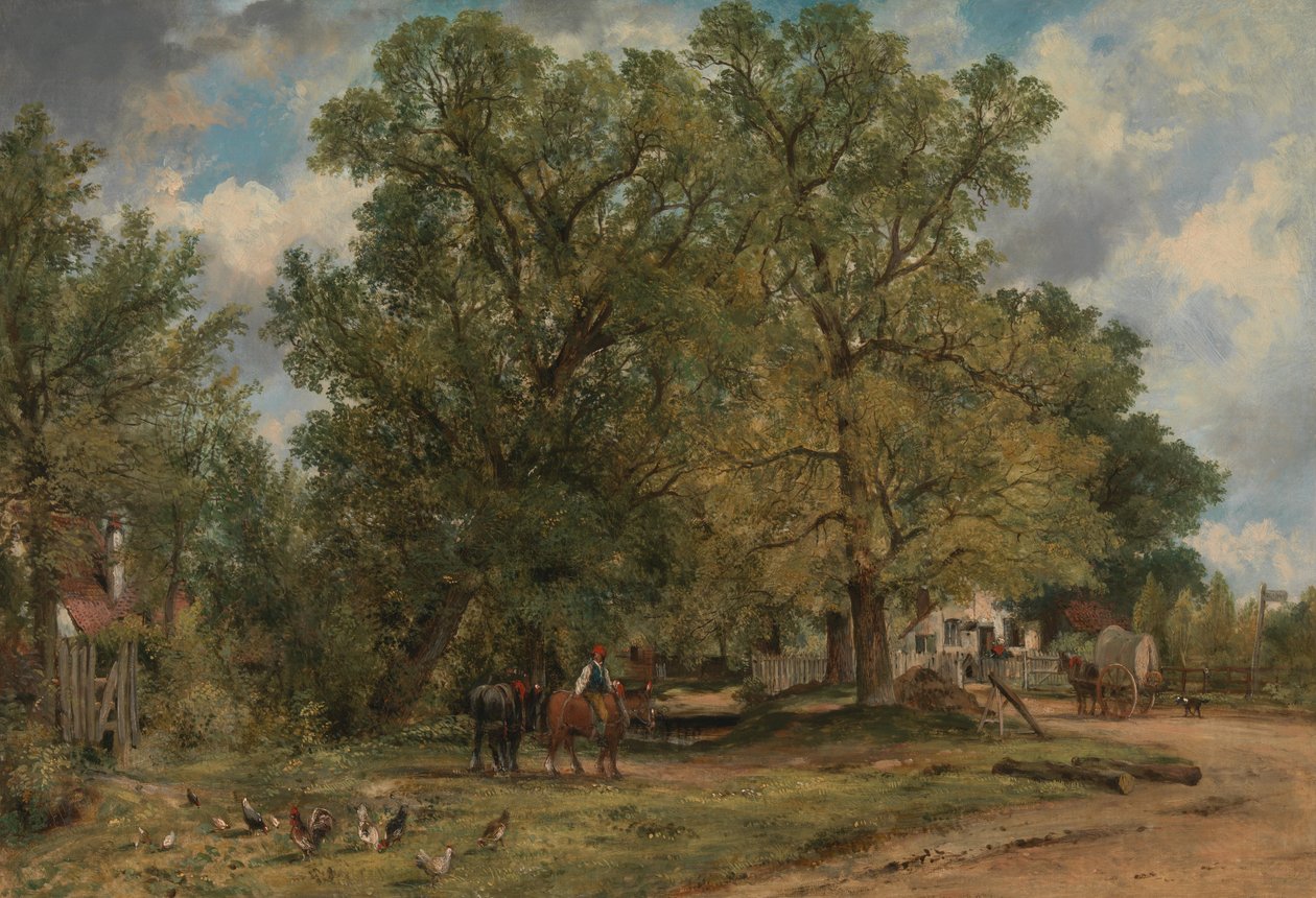 Paisaje con cabañas de George Frederick Watts