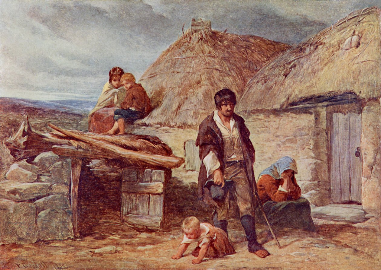 Un desahucio irlandés de Frederick (after) Goodall