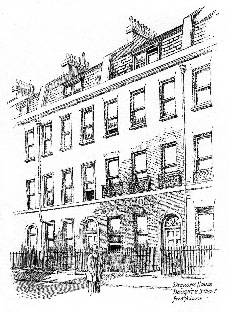 Casa de Dickens, 48 Doughty Street, Londres, 1912 de Frederick Adcock