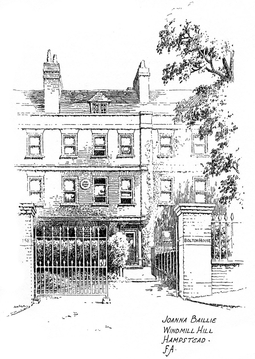 Casa de Joanna Baillie, Windmill Hill, Hampstead, Londres, 1912 de Frederick Adcock
