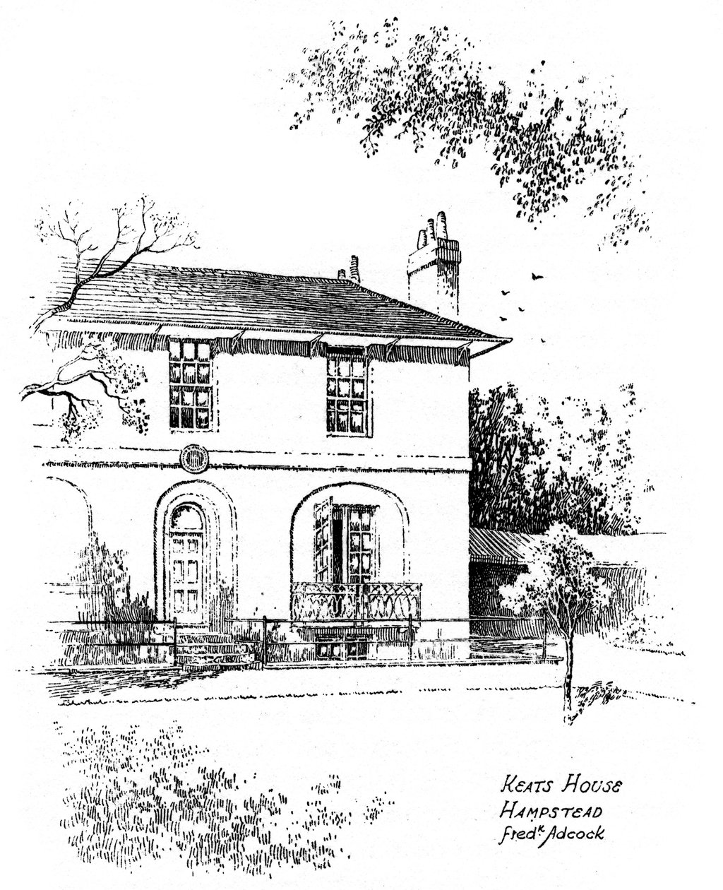 Casa de Keats, Hampstead, Londres de Frederick Adcock