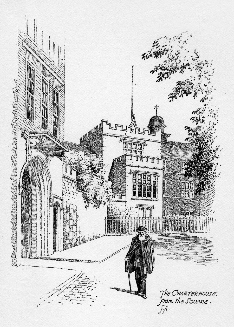 La Charterhouse desde la plaza, Londres, 1912 de Frederick Adcock