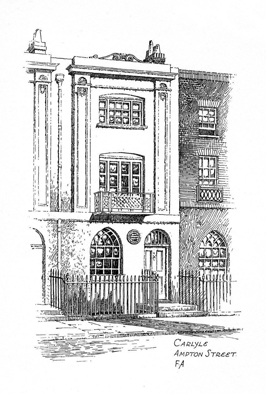 Casa de Thomas Carlyle, Ampton Street, Londres, 1912 de Frederick Adcock
