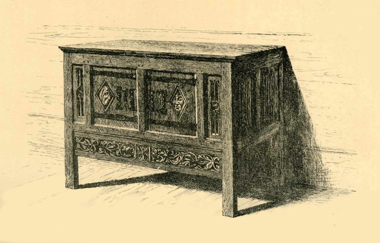 Cofre de roble, 1460-1480, 1881 de Frederick Albert Slocombe