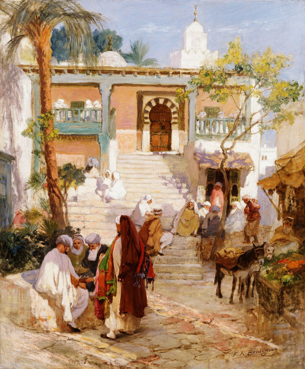 En el zoco de Frederick Arthur Bridgman