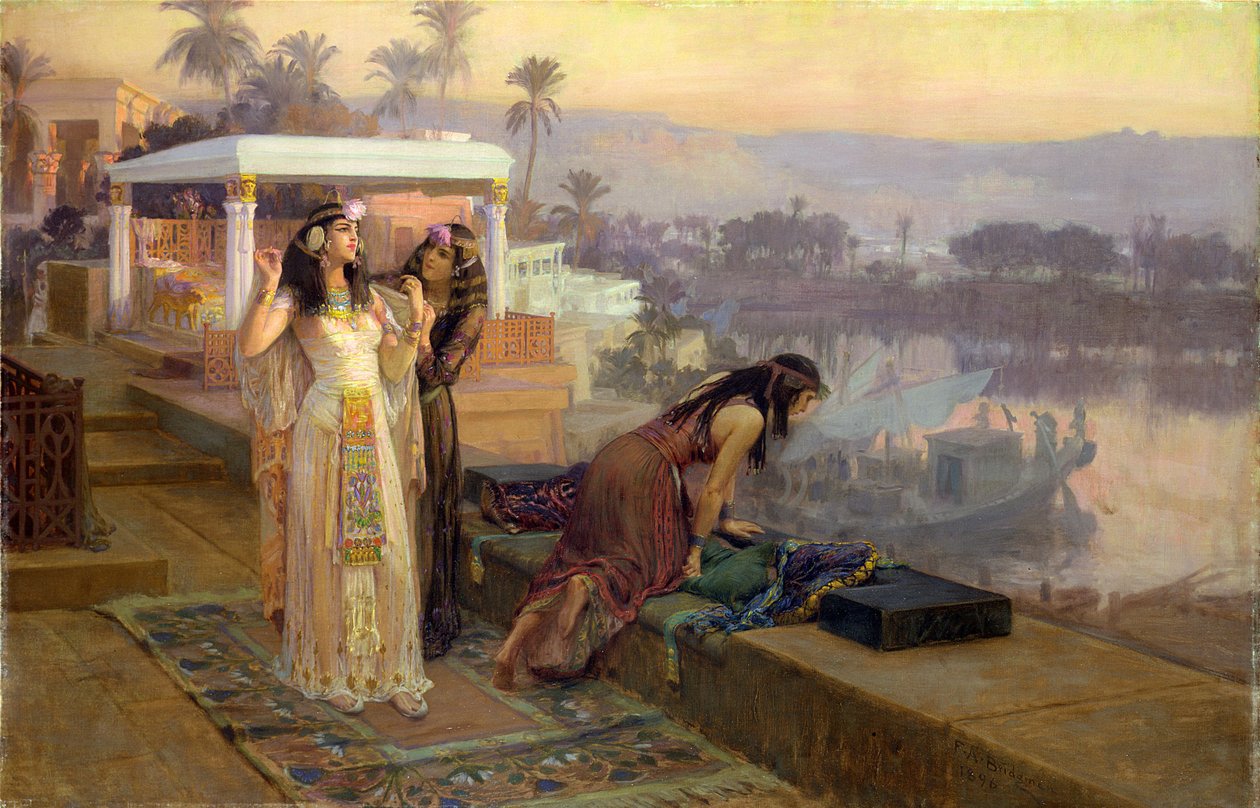 Cleopatra (69-30 a.C.) en las terrazas de Philae, 1896 de Frederick Arthur Bridgman