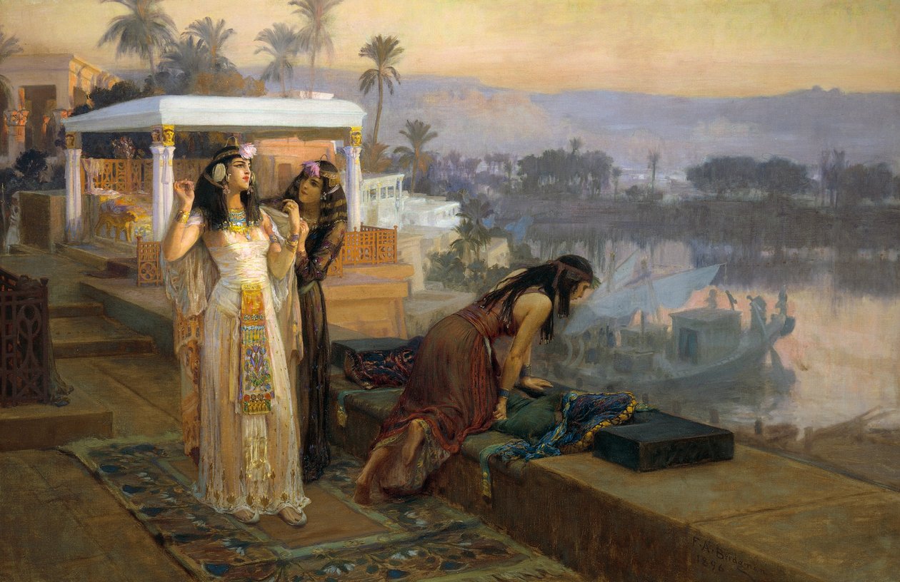 Cleopatra en las terrazas de Filae de Frederick Arthur Bridgman