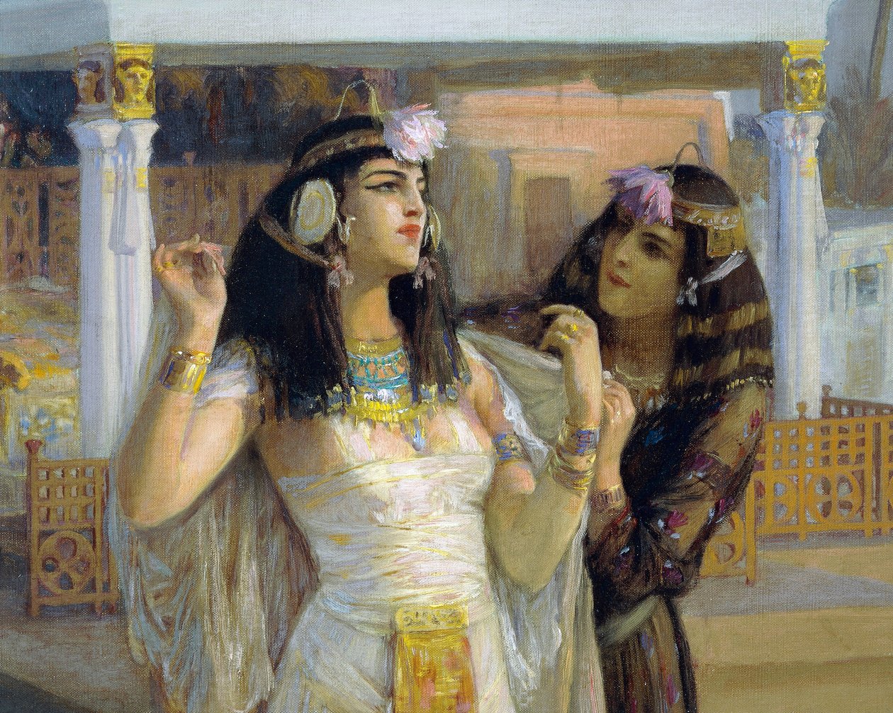 Cleopatra en las terrazas de Philae de Frederick Arthur Bridgman