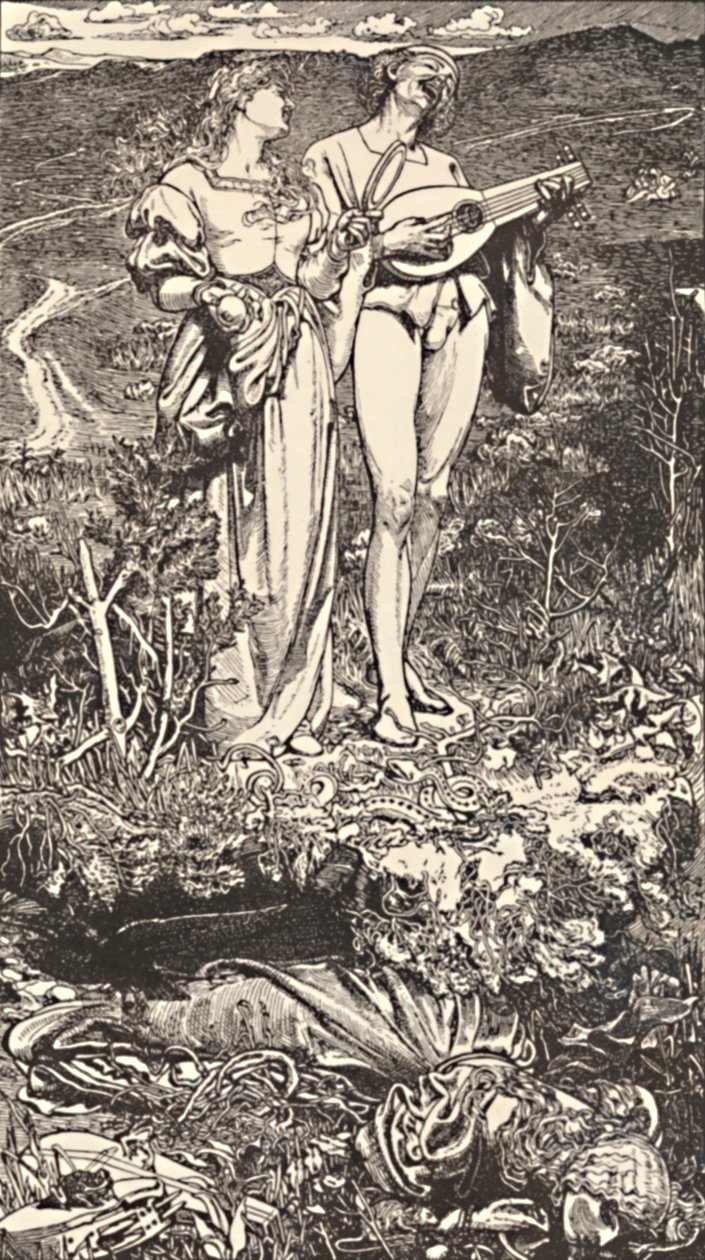 Amor Mundi. Del poema de Christine Rossetti, c. 1850-1900, 1923 de Frederick Augustus Sandys