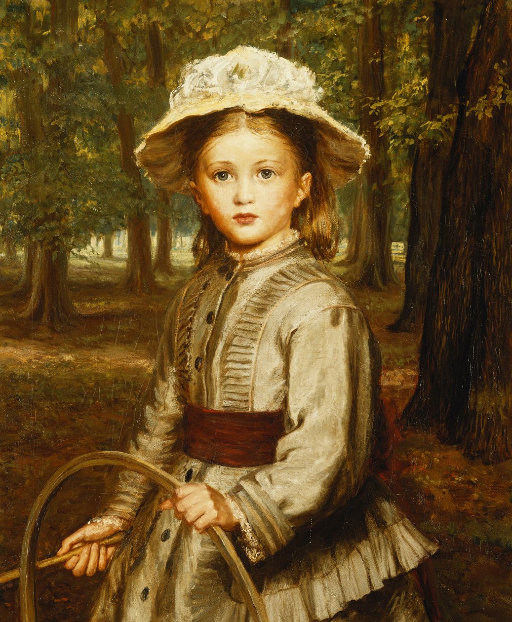 Una Joven Jugando con un Aro de Frederick Bacon Barwell