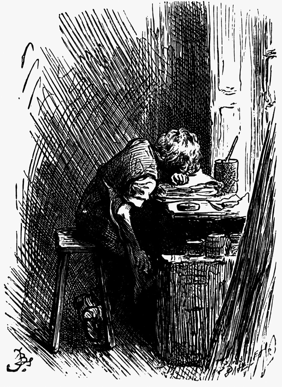 Dickens en la fábrica de betún de Frederick Barnard