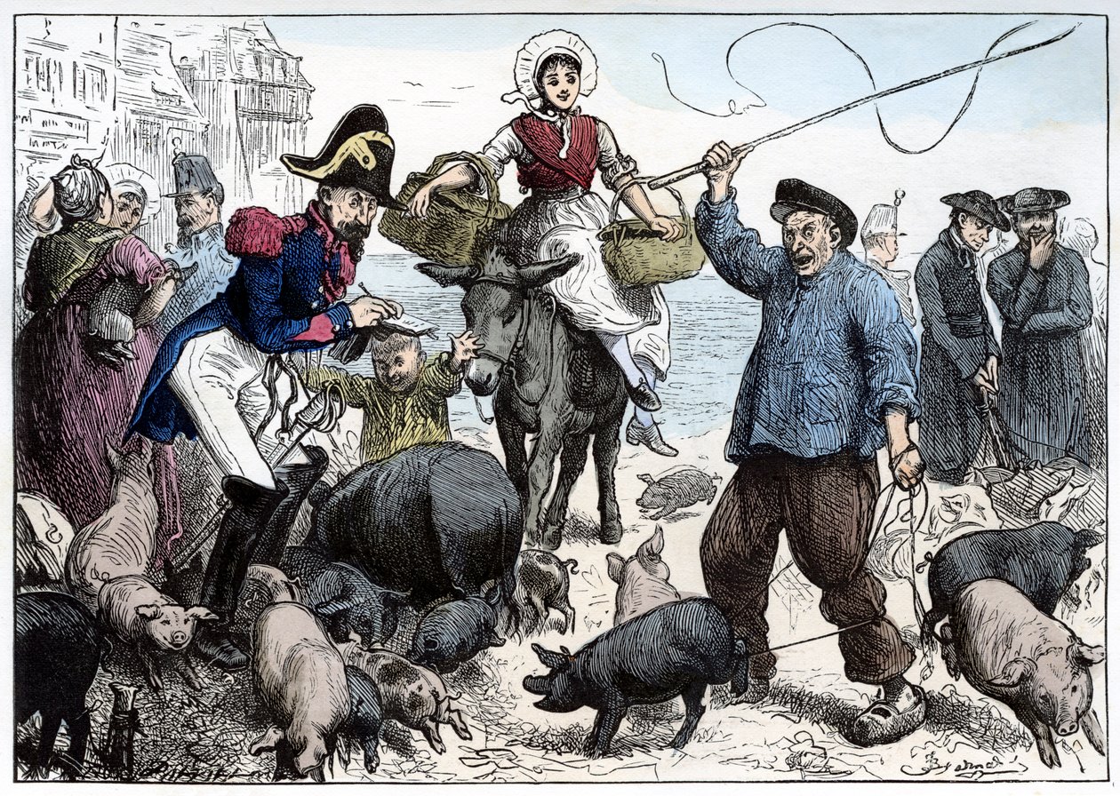 Mercado de cerdos, Boulogne de Frederick Barnard