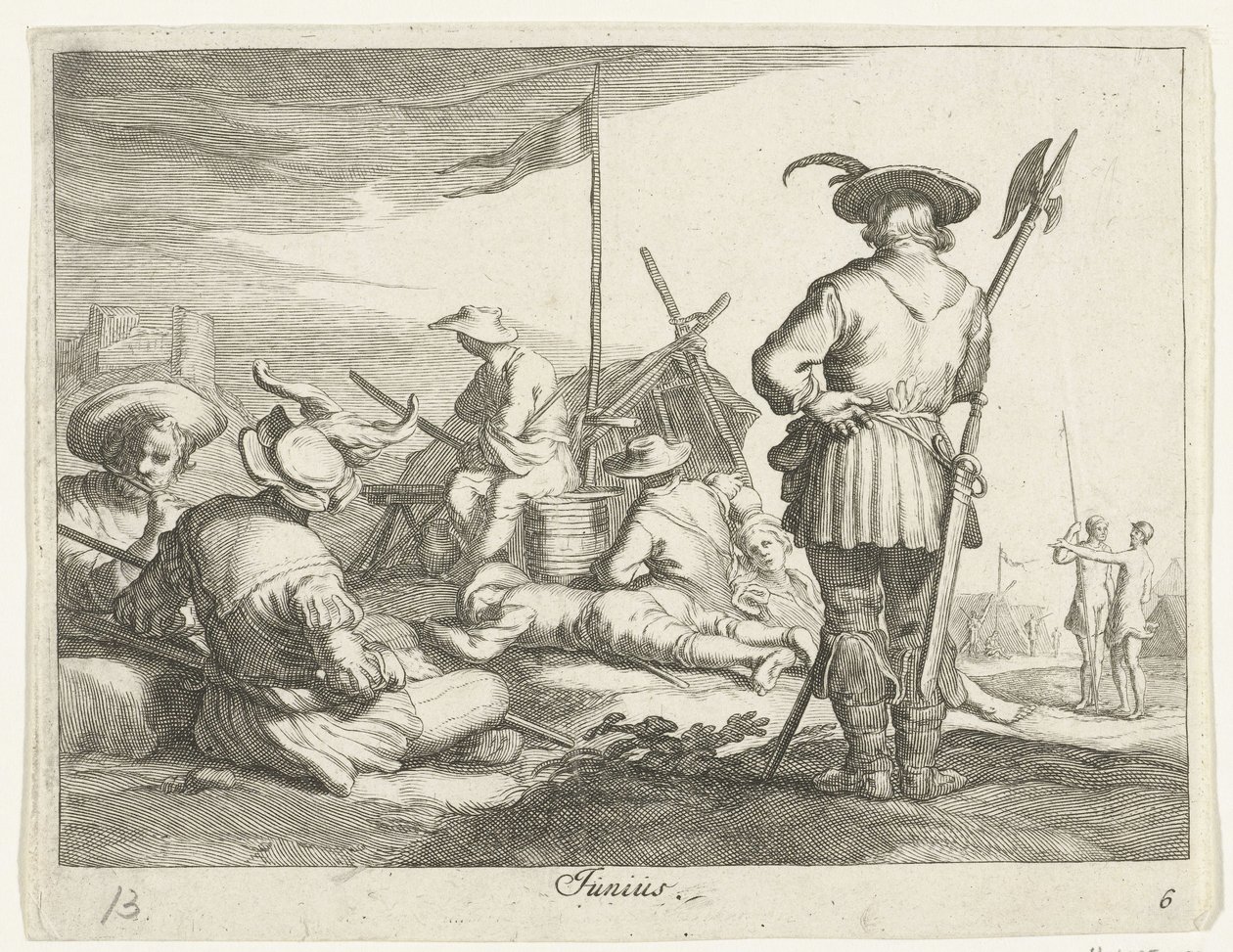 el mes de junio Junius (título sobre el objeto) Los meses del año (título de la serie) de Frederick Bloemaert