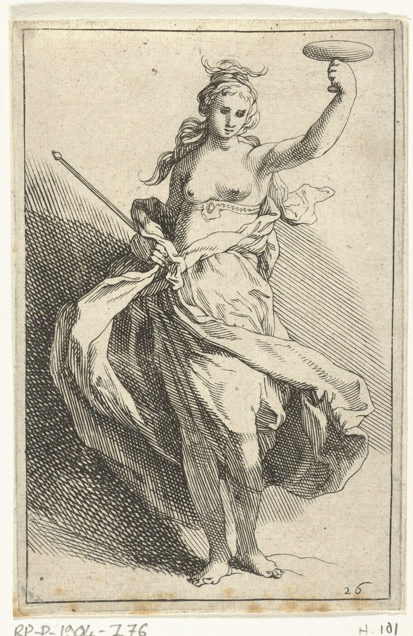 Mujer con cáliz y cetro Las figuritas (título de la serie) de Frederick Bloemaert