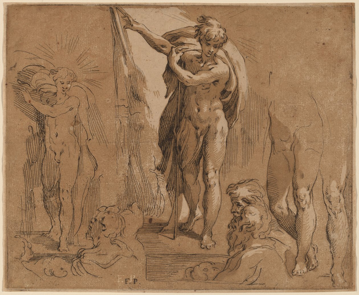 San Juan Bautista de Frederick Bloemaert after Parmigianino