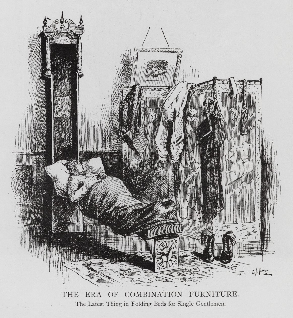 Mueble combinado polivalente (grabado) de Frederick Burr Opper
